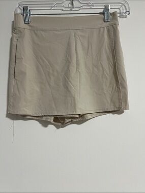 Girls Neutral Beige Active Skort with Built-In Shorts